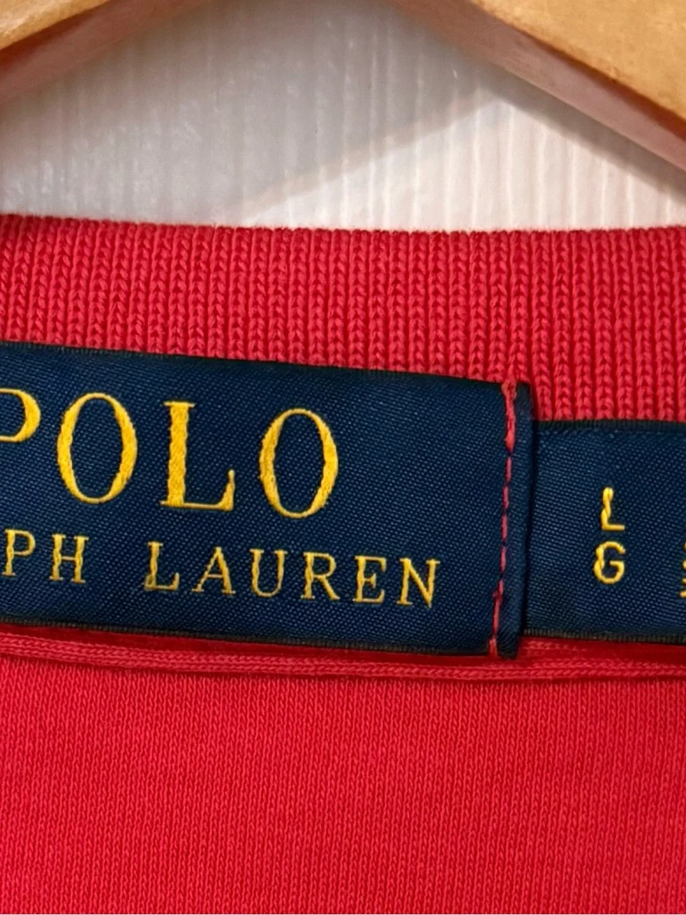 Polo Ralph Lauren Red Custom Slim Fit Short Sleeve Polo Shirt Green Pony Men’s L